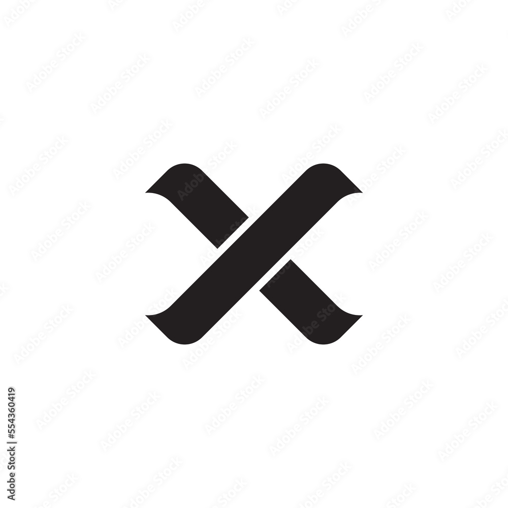abstract letter X logo deisgn concept isolated on white background. vector illustration. abstract letter X logo deisgn concept isolated on white background. vector illustration.
