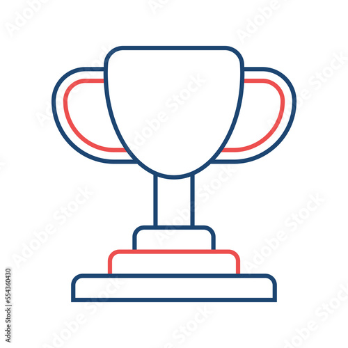 Trophy cup line universal icon ui ux element sign.
