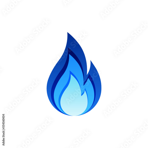 blue gas icon logo design concept isolated on white background. vector illustration.