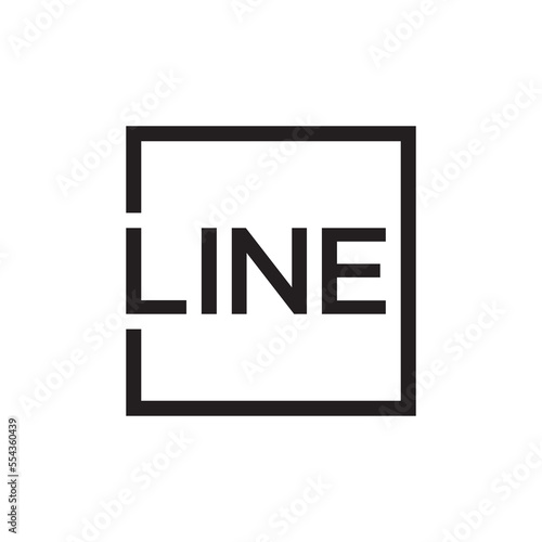 square line text logo vector isolated on white background.