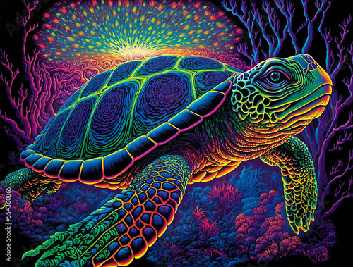Psychedelic Turtle Generative AI