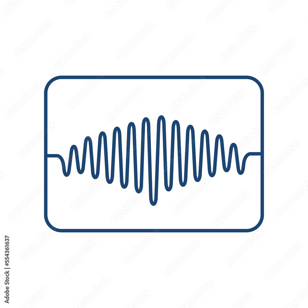 Sound wave line universal icon ui ux element sign. Sound wave line universal icon ui ux element sign.