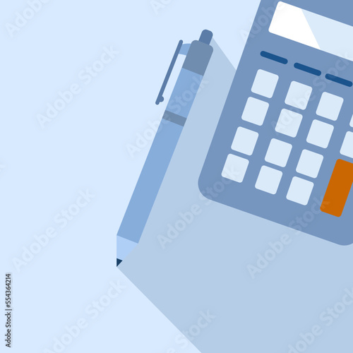 Calculation of financial income tax and VAT refunds. calculator for Calculation of government payments after accounting annual budget analysis vector illustration. Personal document management.