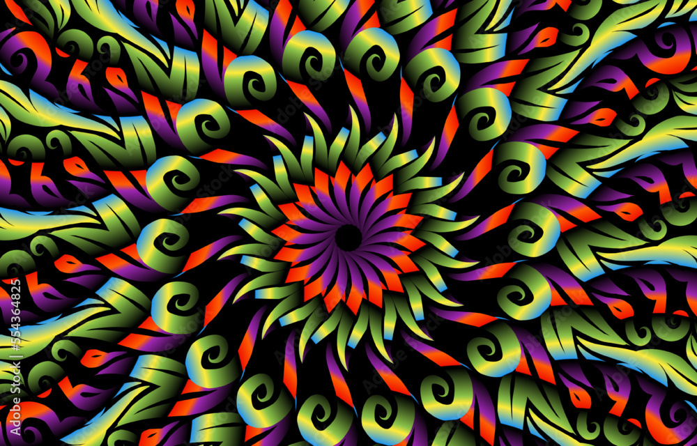 colourful caleidoscope classic gradient flower art pattern of traditional tenun batik ethnic dayak ornament for wallpaper ads background sticker or clothing colourful caleidoscope classic gradient flower art pattern of traditional tenun batik ethnic dayak ornament for wallpaper ads background sticker or clothing