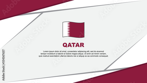 Qatar Flag Abstract Background Design Template. Qatar Independence Day Banner Cartoon Vector Illustration. Qatar Design