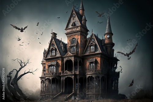 Creepy Gothic House With scary Baroque Details
