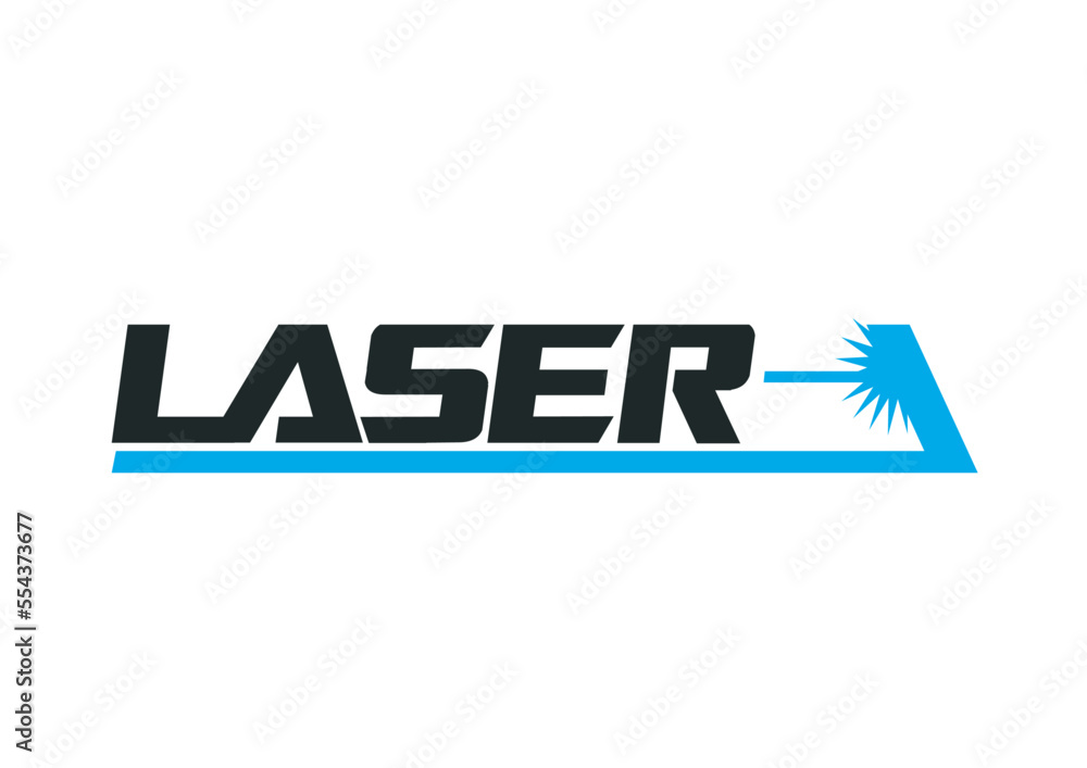 Laser text logo Laser text logo
