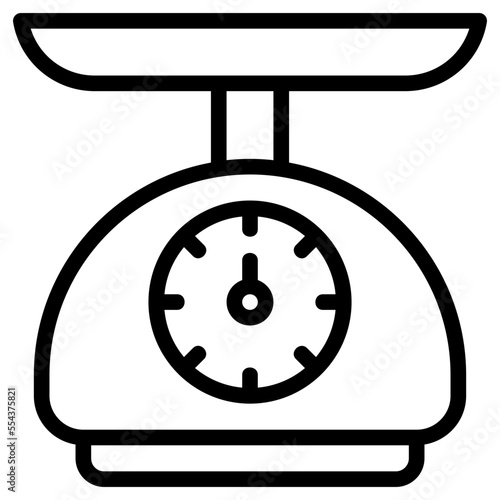 weighing scale line icon