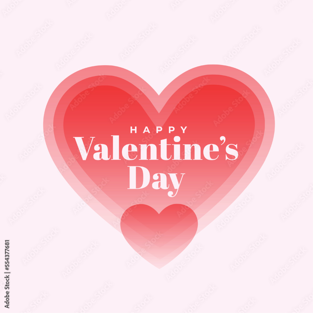 happy valentine's day love background with red heart design