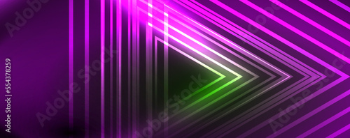 Neon glowing techno lines  hi-tech futuristic abstract background template. Vector illustration for wallpaper  banner  background  leaflet  catalog  cover  flyer