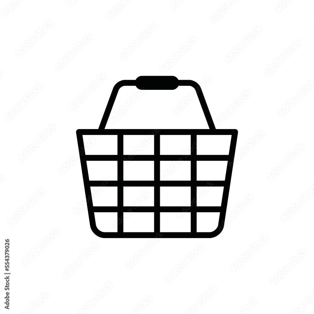 shopping basket bag icon design vector template shopping basket bag icon design vector template