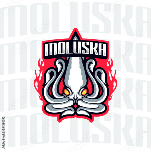 Squid Ocean Creature Mascot