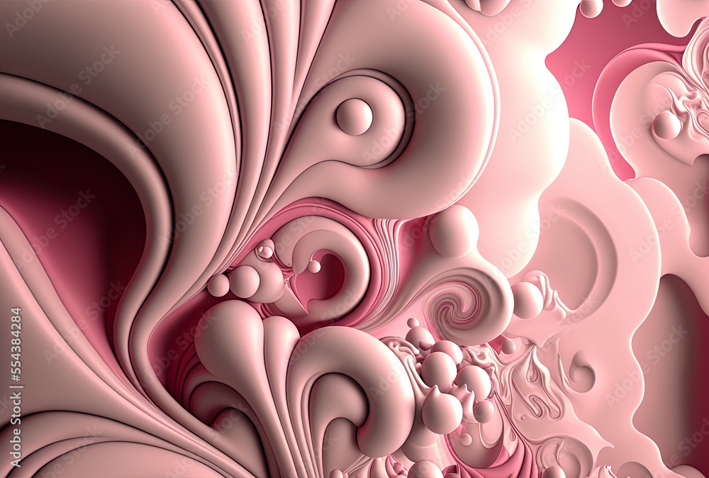 Background in pink. Generative AI