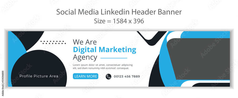 Linkedin background photo template Design Stock Vector Adobe Stock Linkedin background photo template Design Stock Vector Adobe Stock