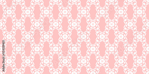 Seamless pattern with pink flowers