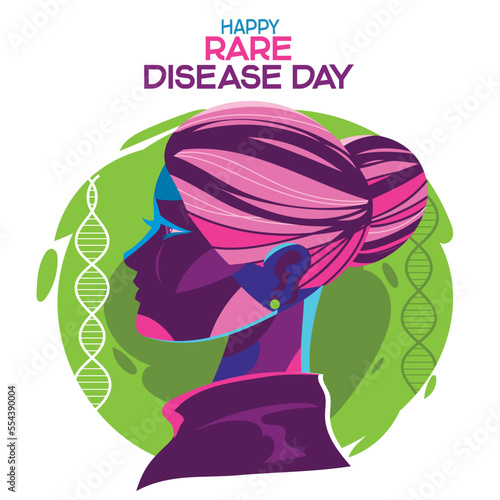 Rare Disease Day Illustration Poster or Banner Background