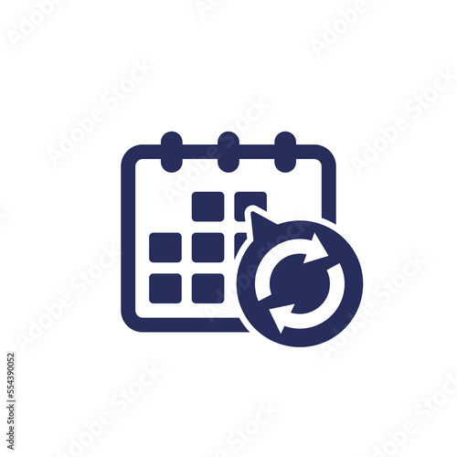 monthly subscription auto-renewal icon on white