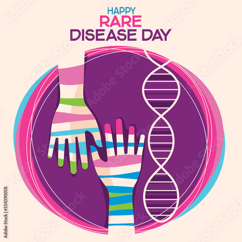Rare Disease Day Illustration Poster or Banner Background