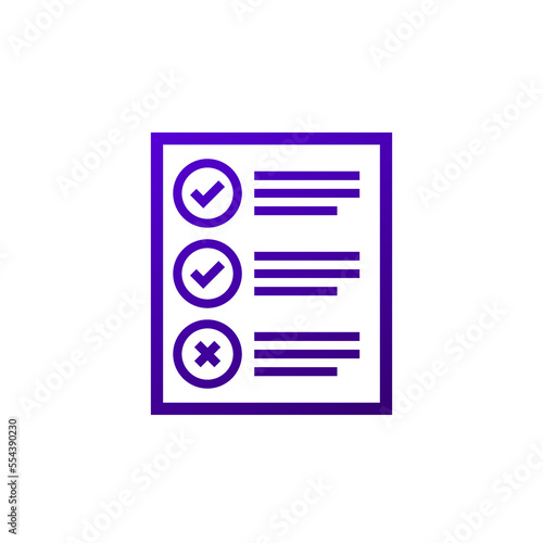test icon on white, vector
