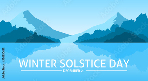 Winter Solstice Day theme. Vector illustration. Suitable for Poster, Banners, background and greeting card. 