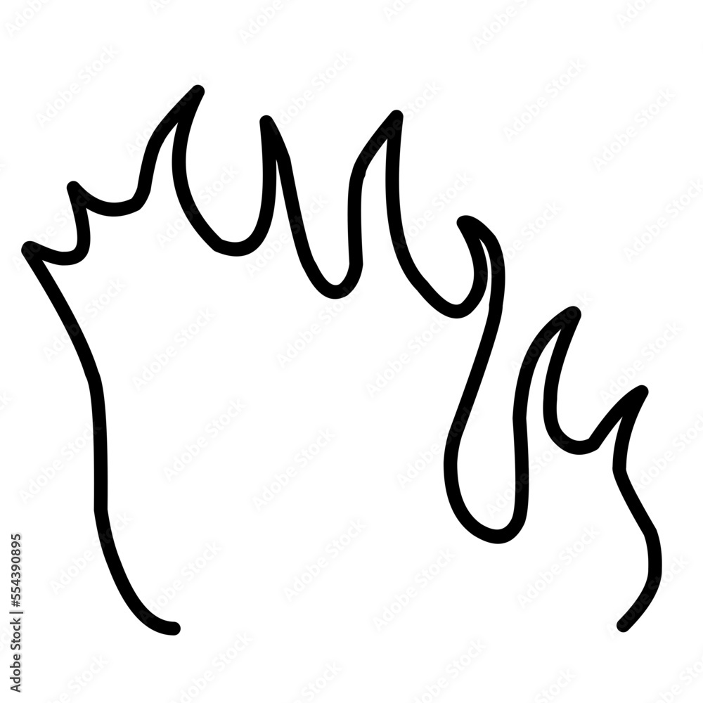 Doodle line fire vector Doodle line fire vector