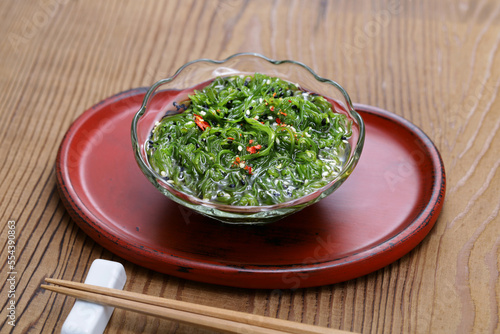 wakame seaweed salad, Japanese food