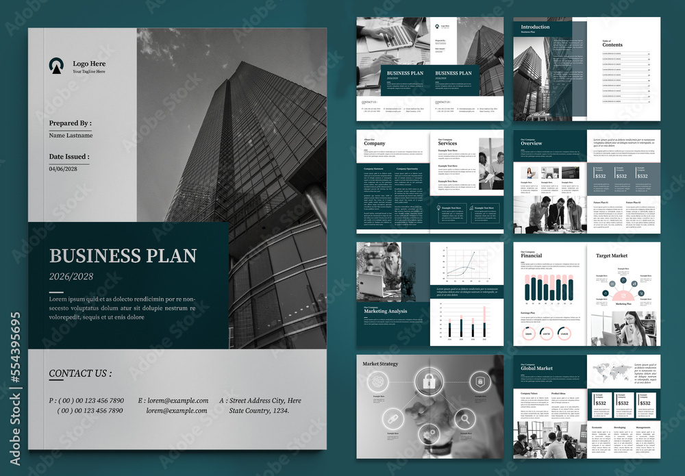Business Plan Layout Stock Template | Adobe Stock