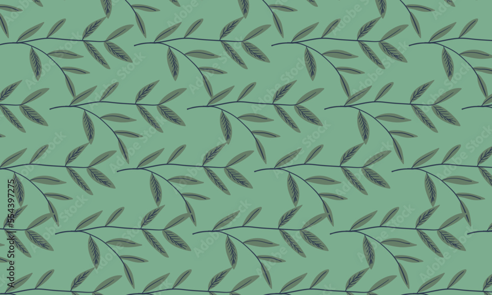 Vector seamless beautiful abstract nature leaves flat background Vector seamless beautiful abstract nature leaves flat background