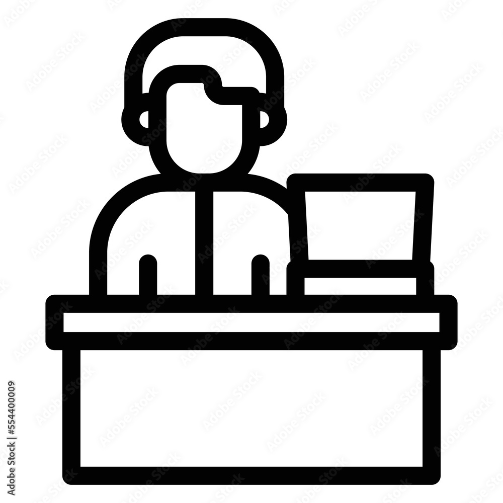 employee line icon illustration vector graphic employee line icon illustration vector graphic