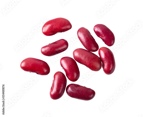 Top view of red beans isolated on transparent png photo