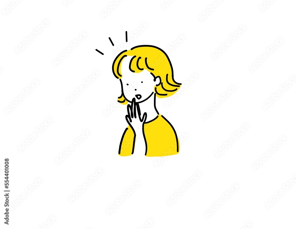 女性上半身　あ、そうだ