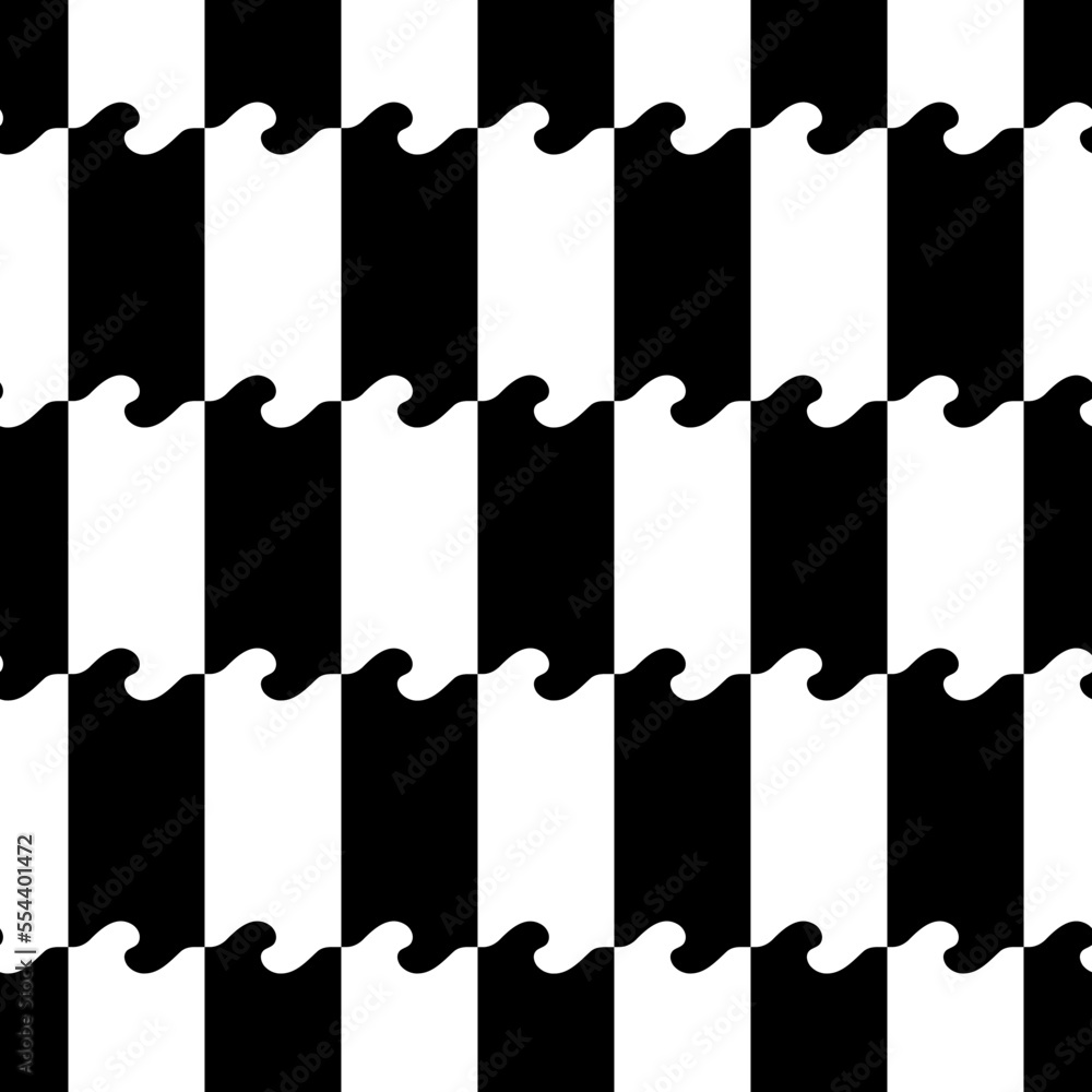 Fototapeta premium Mosaic pattern. Black and white elements.