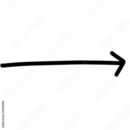 Hand drawn curved arrows