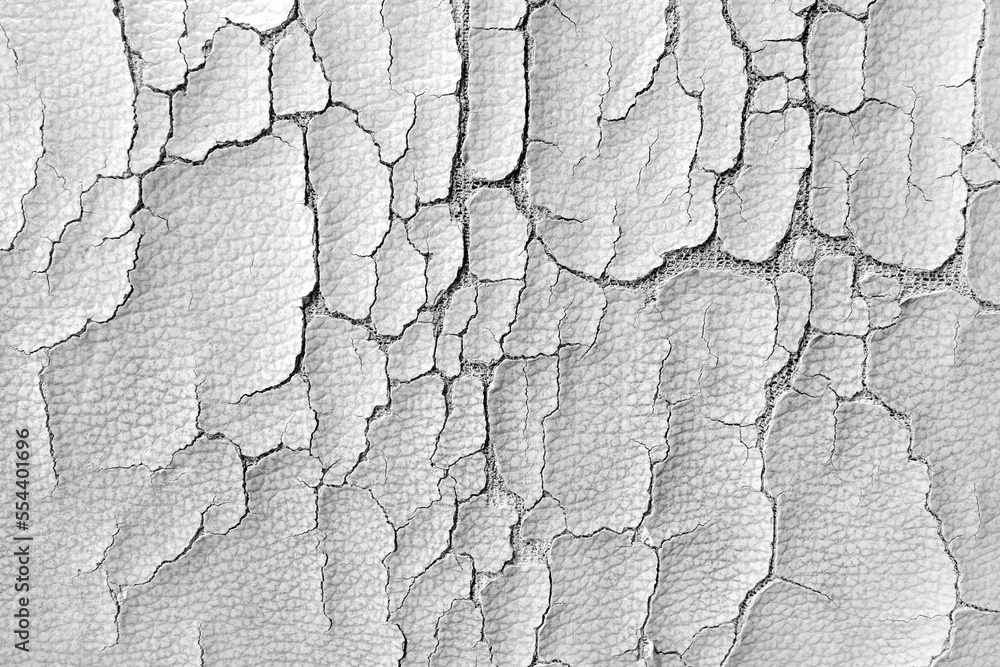 old white artificial leather couch seat with dry cracks textured