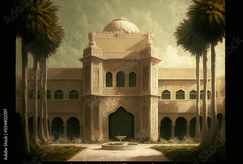 Palace of Saad Ibn Saud (Diriya Riyadh Province, Kingdom of Saudi Arabia). Generative AI photo