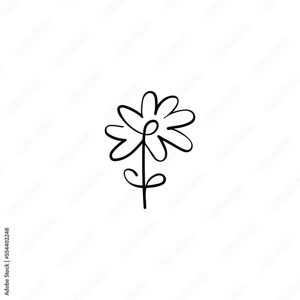 Flower Line Style Icon Design