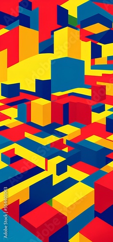 Generative AI.full frame shot of multi colored abstract pattern