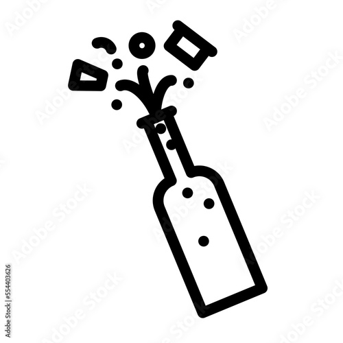 Champagne icon. Simple element symbol for template design.