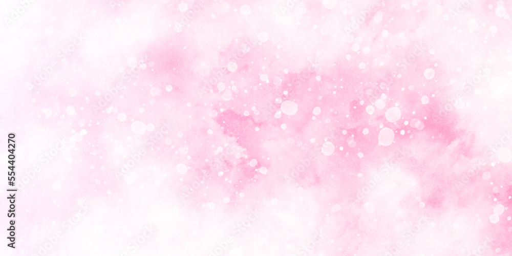 Abstract pink watercolor background with bubbles, beautiful pink watercolor background with various bokeh surrounding randomly, soft pink texture with smoke and clouds. Abstract pink watercolor background with bubbles, beautiful pink watercolor background with various bokeh surrounding randomly, soft pink texture with smoke and clouds.