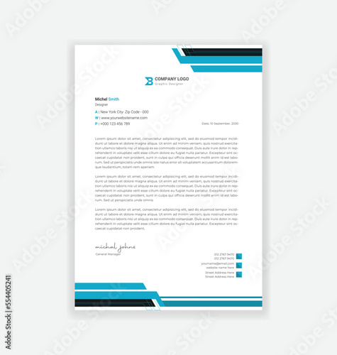 modern business letterhead design template
