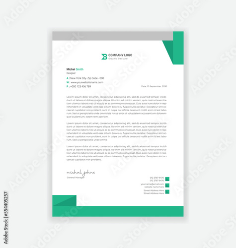 modern business letterhead design template 