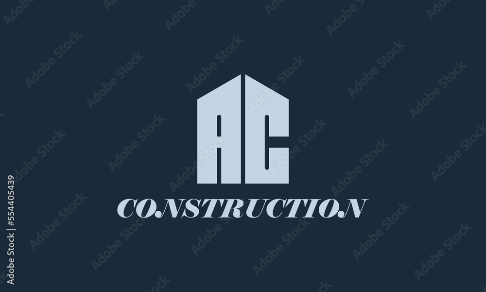letter ac construction logo