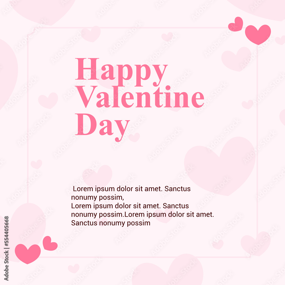 Valentine greeting card background banner vector illustration