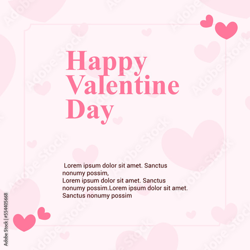 Valentine greeting card background banner vector illustration