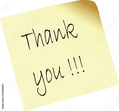 Thank you vector illustration or clip art.