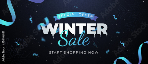 Winter sale banner, up to 50% off, banners for online shopping. Banner for social media stories sale, web page, mobile phone. template design special offer.