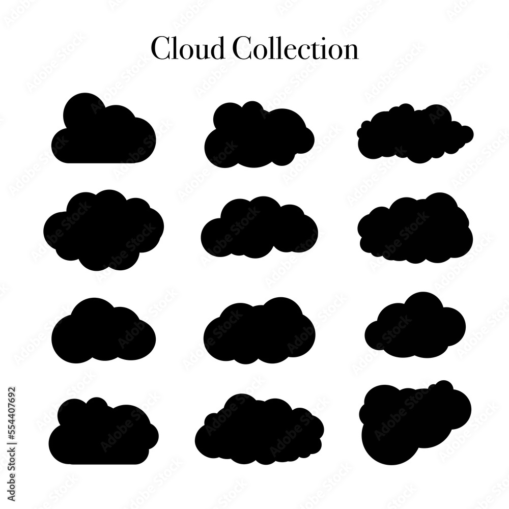 Set of clouds collection isolated on white background. For banner, poster, icons, object and wallpaper design. Creative modern concept. Clouds vector illustration. Set of clouds collection isolated on white background. For banner, poster, icons, object and wallpaper design. Creative modern concept. Clouds vector illustration.