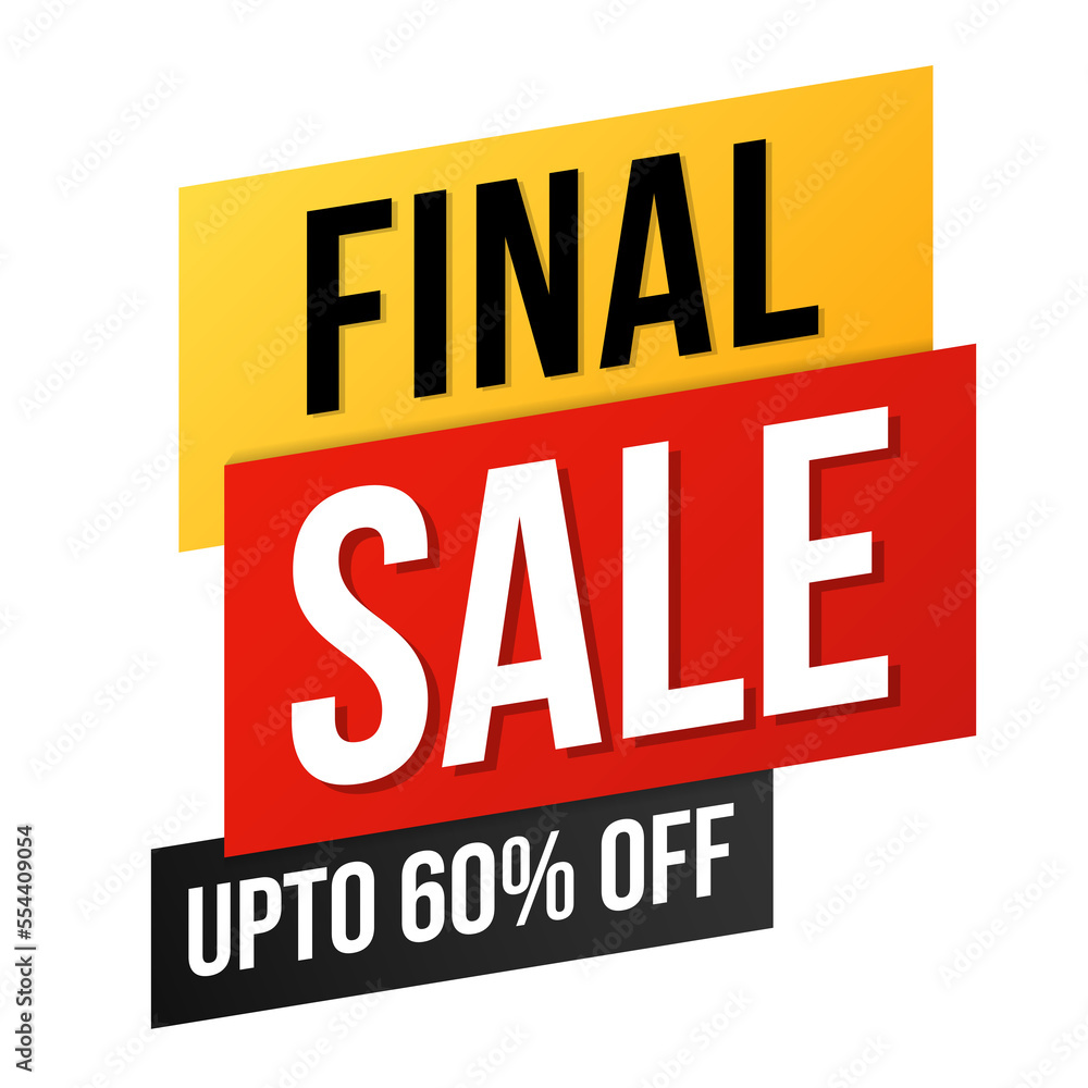 Sale banner template design, Final sale special offer. 