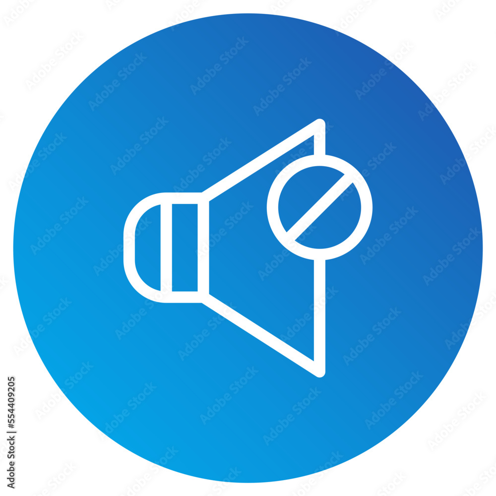 Illustration of Mute Speaker design Icon