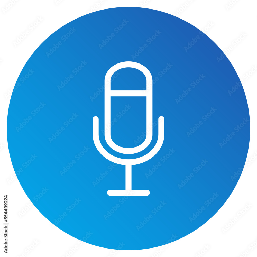Illustration of Microphone design Icon Illustration of Microphone design Icon